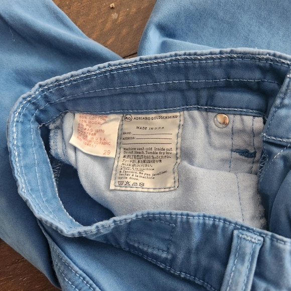 Adriano Goldschmied Pants Womens Sz 29 Blue The Farah Skinny Crop - Picture 3 of 5